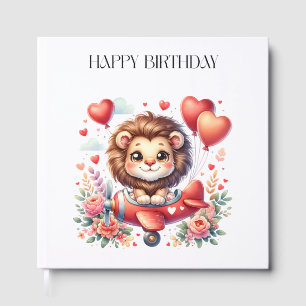 Flying Lion Birthday Guest Book