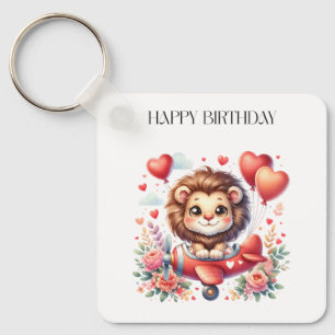 Flying Lion Birthday Key Ring