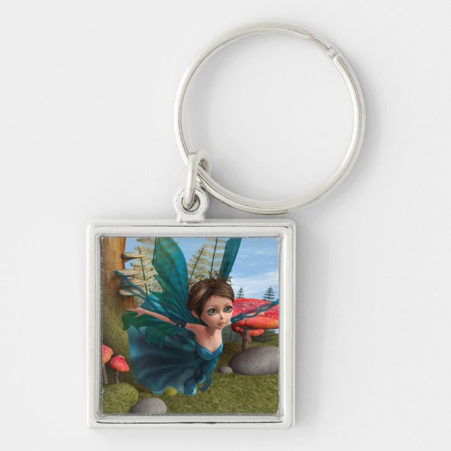 Flying Little Fairy Butterfly Key Ring (Front)