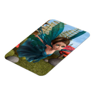 Flying Little Fairy Butterfly Magnet