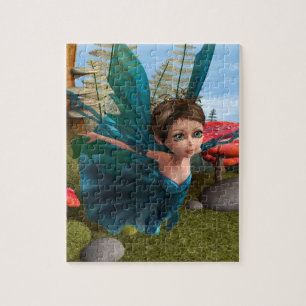Flying Little Fairy Butterfly Tshirt Jigsaw Puzzle