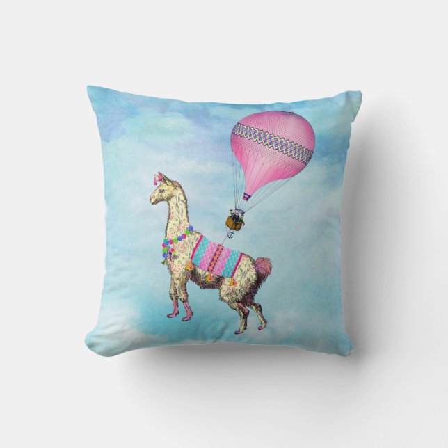 Flying Llama Pillow (Front)