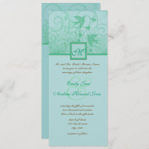 Flying Love Birds Wedding Invitation