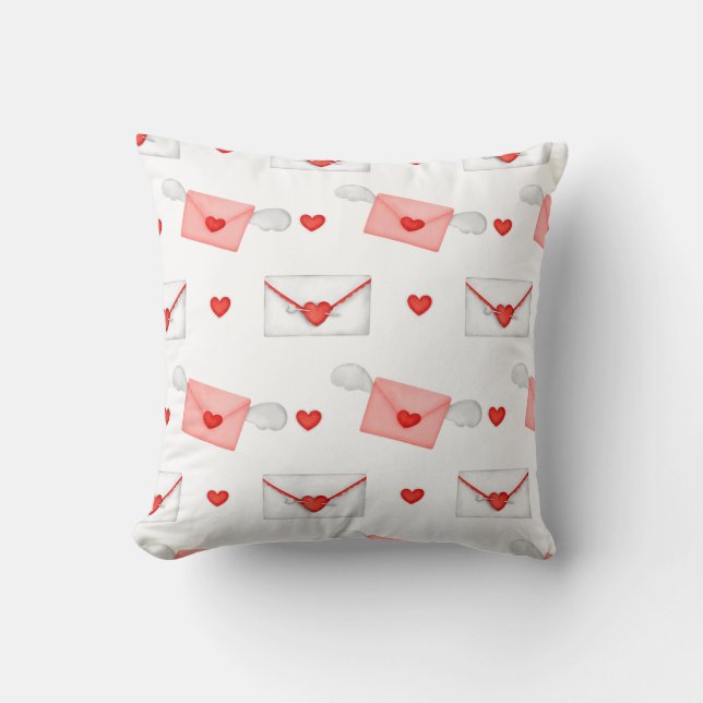 Flying Love Letters Pattern Cushion (Front)
