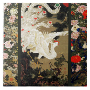 FLYING LOVE PHOENIX,Feathers,Hearts Valentine Day Ceramic Tile