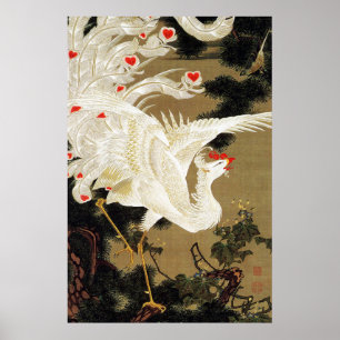 FLYING LOVE PHOENIX,Feathers,Hearts Valentine Day Poster