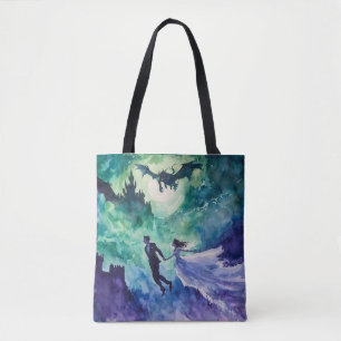 Flying Lovers - Watercolor Painting Tote Bag
