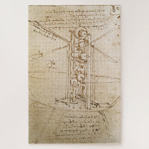 Flying Machine (c.1487) by Leonardo da Vinci Jigsaw Puzzle
