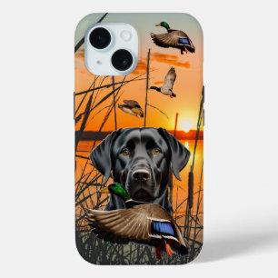 Flying Mallard and Labrador iPhone Tough Case