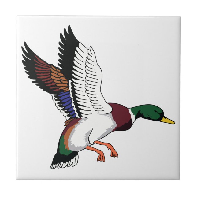 Flying Mallard Ceramic Tile (Front)