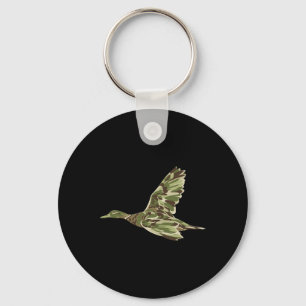 Flying Mallard Duck Camouflage Camo Duck Hunting C Key Ring
