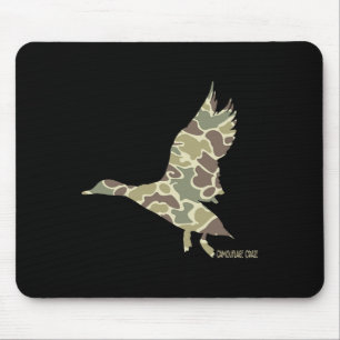 Flying Mallard Duck Camouflage Camo Duck Hunting C Mouse Pad