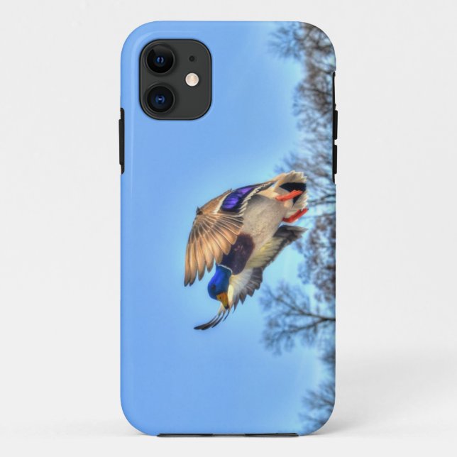 Flying Mallard Duck Drake Wildlife Photo Case-Mate iPhone Case (Back)