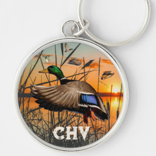 Flying Mallard Personalized Key Ring