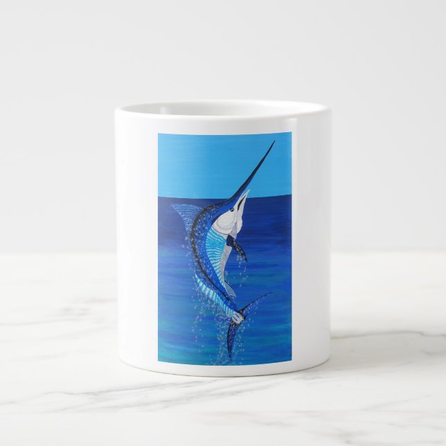Flying marlin  large coffee mug (Front)