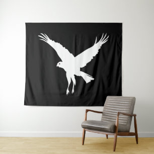 Flying marsh harrier tapestry