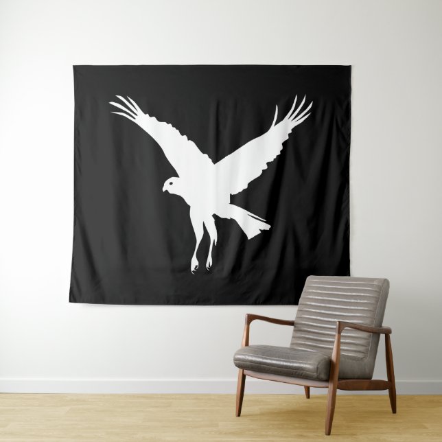 Flying marsh harrier tapestry (In Situ (Horizontal))