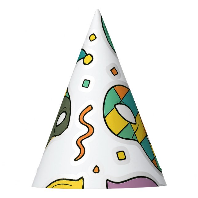 Flying Masks Party Hat (Front)