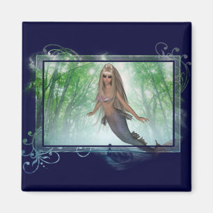 Flying Mermaid out of Water Design ~ Fantasy Magnet