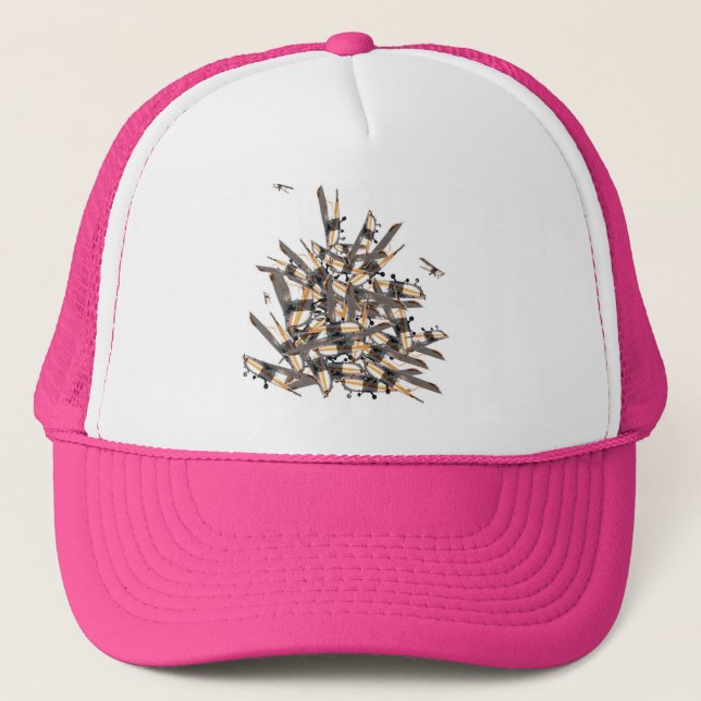 FLYING MILKCANDY Plane Pile Trucker Hat (Front)