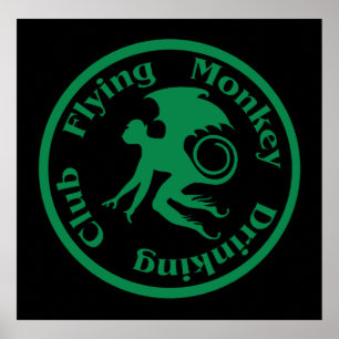 Flying Monkey Drinking Club Poster