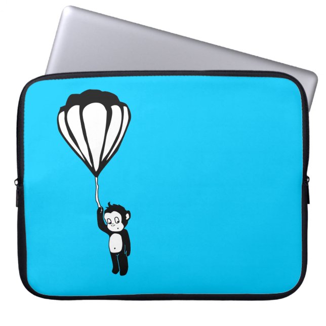 flying monkey : hot air balloon laptop sleeve (Front)