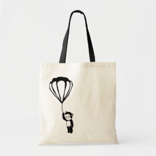 flying monkey : hot air balloon tote bag