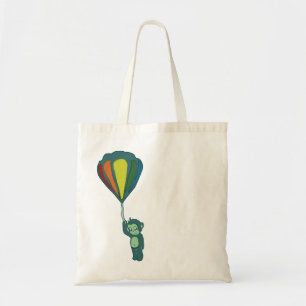 flying monkey : hot air balloon tote bag