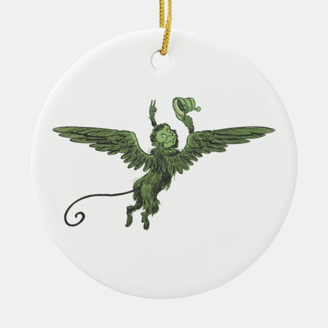 Flying Monkey, Wizard of Oz Ceramic Tree Decoration (Front)