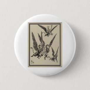 Flying Monkeys 6 Cm Round Badge