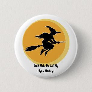 Flying Monkeys Witch (customisable) 6 Cm Round Badge