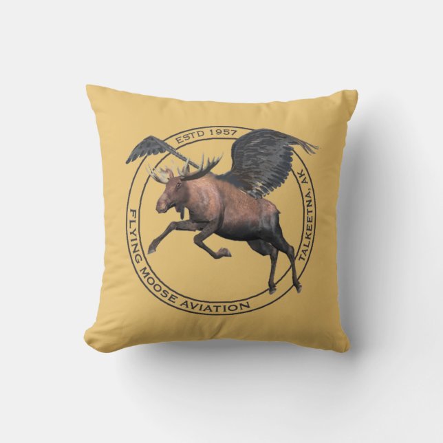 Flying Moose Aviation Cushion (Front)
