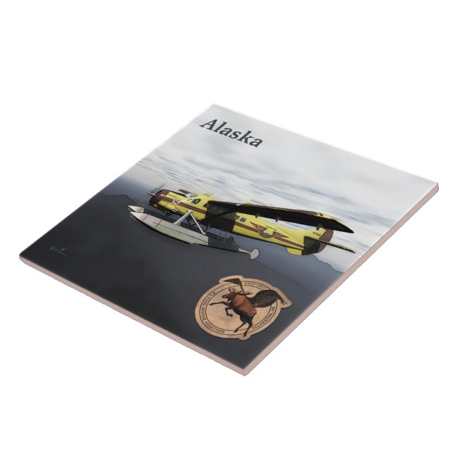 Flying Moose Aviation de Havilland DH3-C Otter Ceramic Tile (Side)