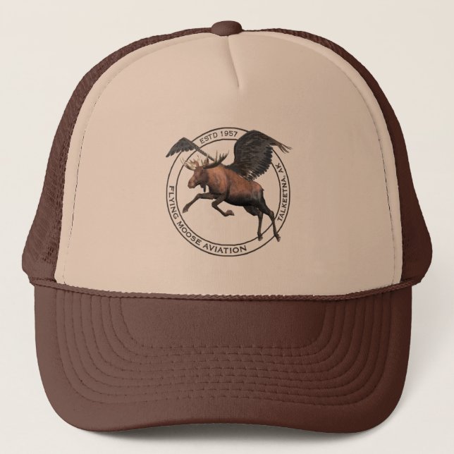 Flying Moose Aviation Logo Trucker Hat (Front)