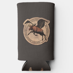 Flying Moose Aviation Patch Can Cooler