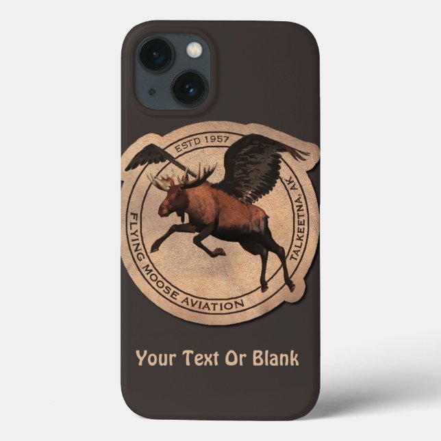 Flying Moose Aviation Patch Case-Mate iPhone Case (Back)