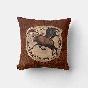 Flying Moose Aviation Patch Cushion