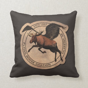 Flying Moose Aviation Patch Cushion