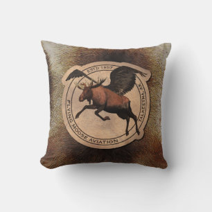 Flying Moose Aviation Patch Cushion