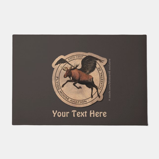 Flying Moose Aviation Patch Doormat (Front)