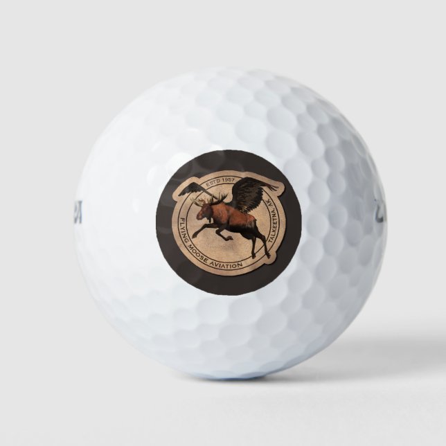 Flying Moose Aviation Patch Golf Balls (Front)