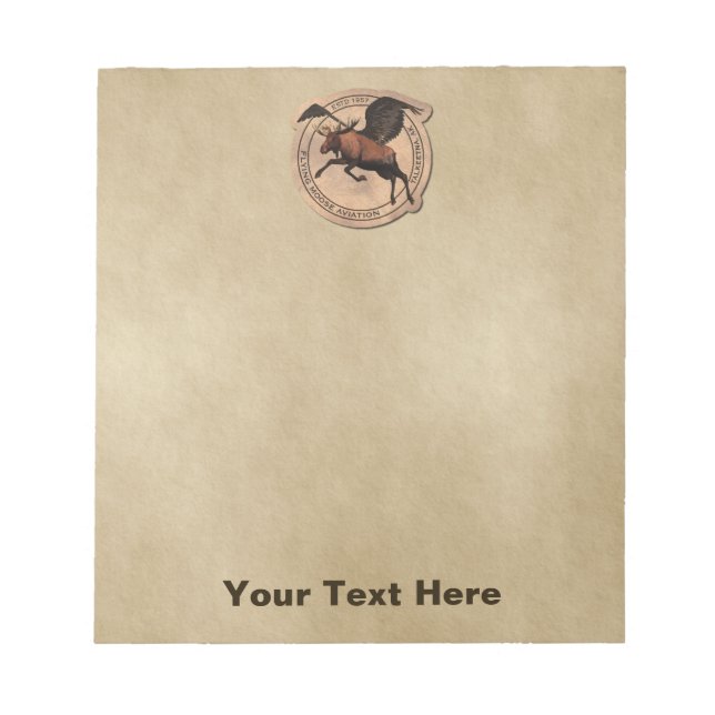 Flying Moose Aviation Patch Notepad (Front)