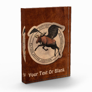 Flying Moose Aviation Patch Photo Block