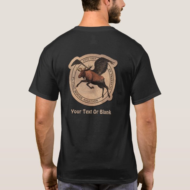 Flying Moose Aviation Patch T-Shirt (Back)