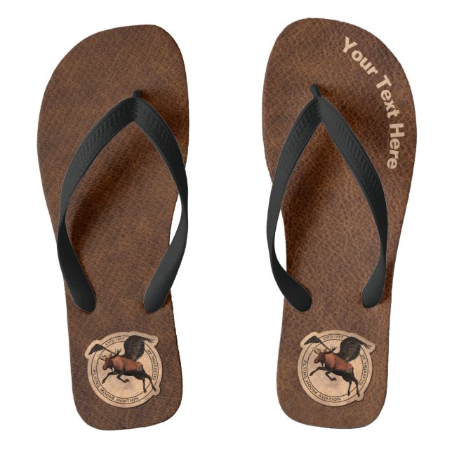 Flying Moose Aviation Patch Thongs (Footbed)