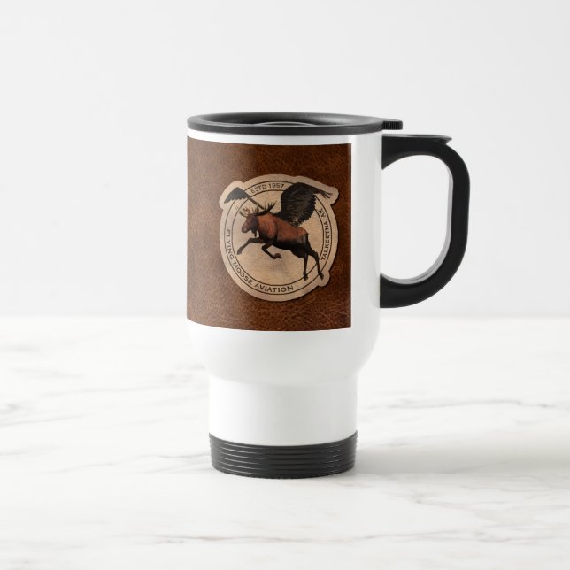 Flying Moose Aviation Patch Travel Mug (Right)