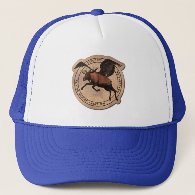 Flying Moose Aviation Patch Trucker Hat (Front)