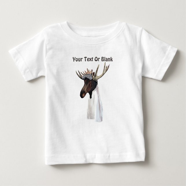 Flying Moose Aviation Pilot Baby T-Shirt (Front)