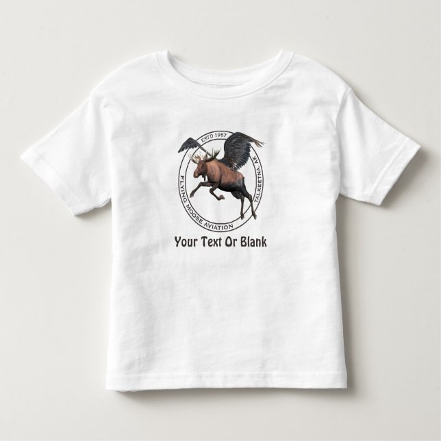 Flying Moose Aviation Toddler T-Shirt (Front)