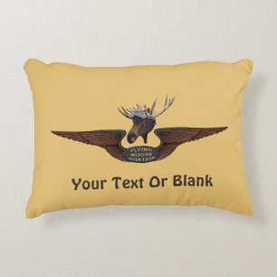 Flying Moose Bush Pilot Wings Decorative Cushion